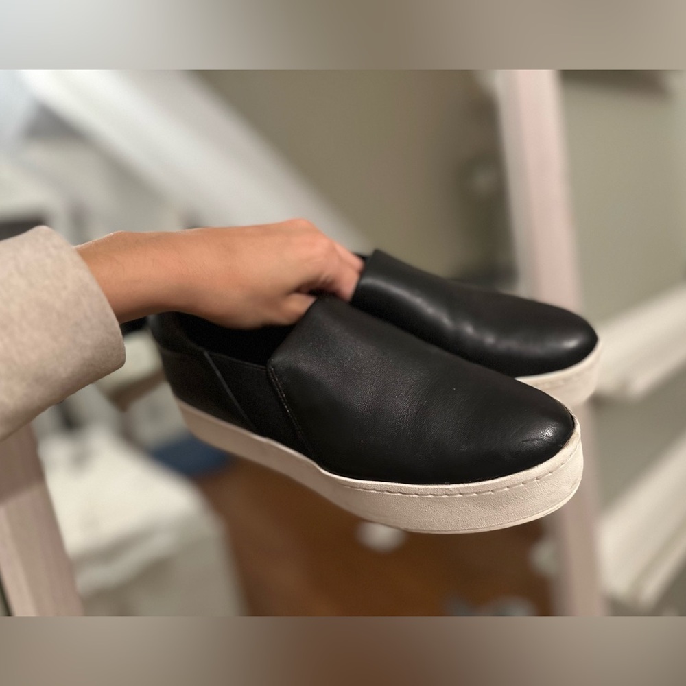 Vince Warren Leather Platform Sneaker | 7.5